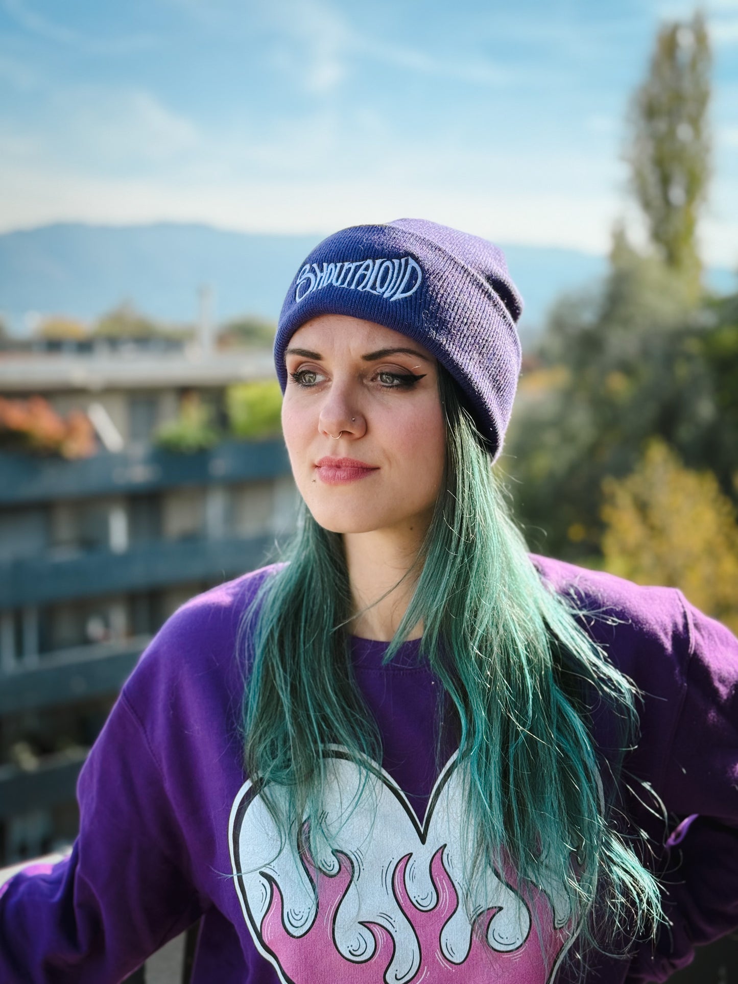 Shout Aloud Beanie – Purple