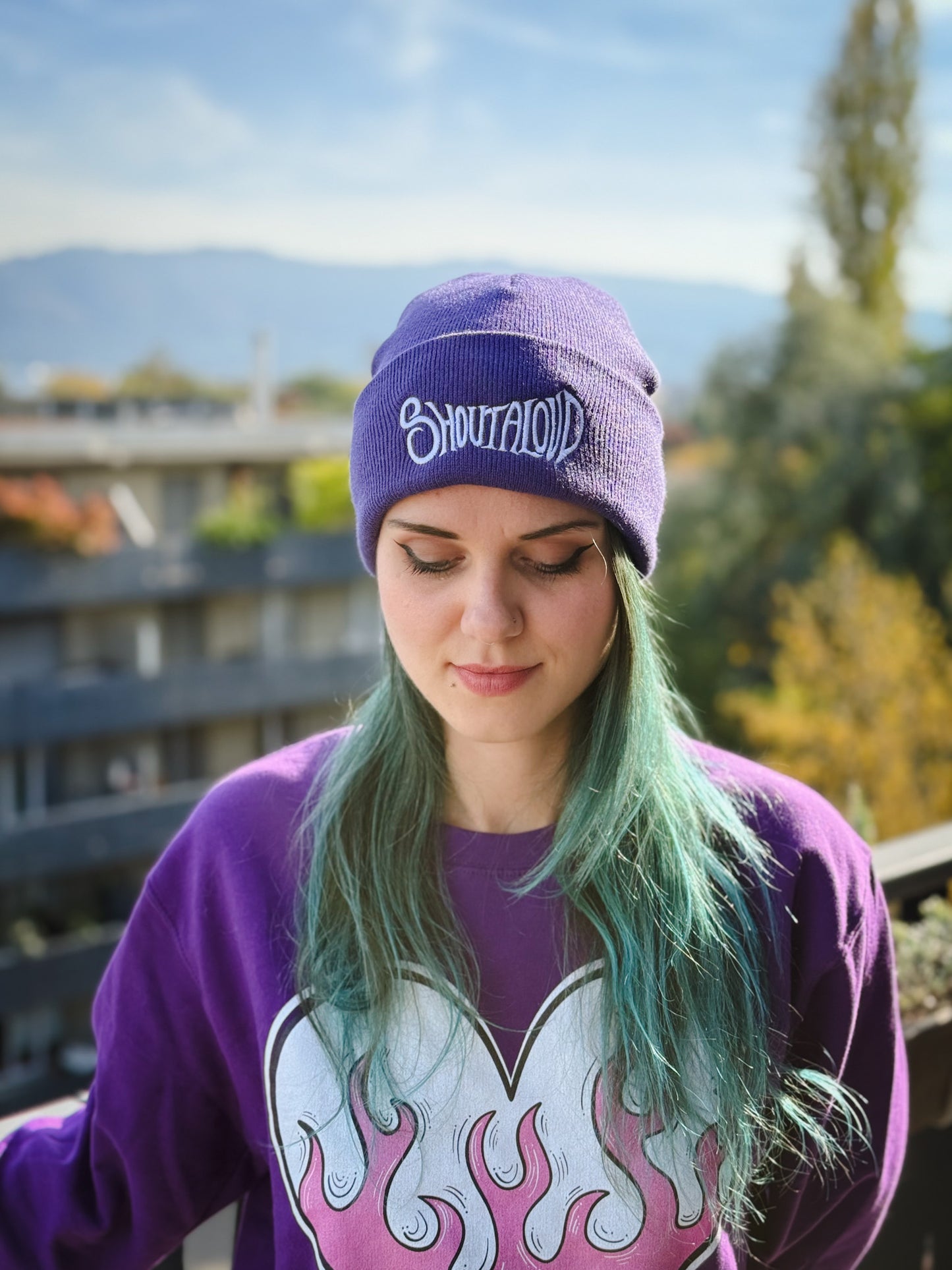 Shout Aloud Beanie – Purple